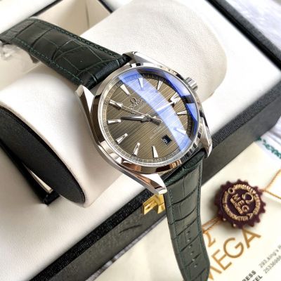 Omega Replica Seamaster Stainless Steel Case Leather Strap 41mm Automatic Movement